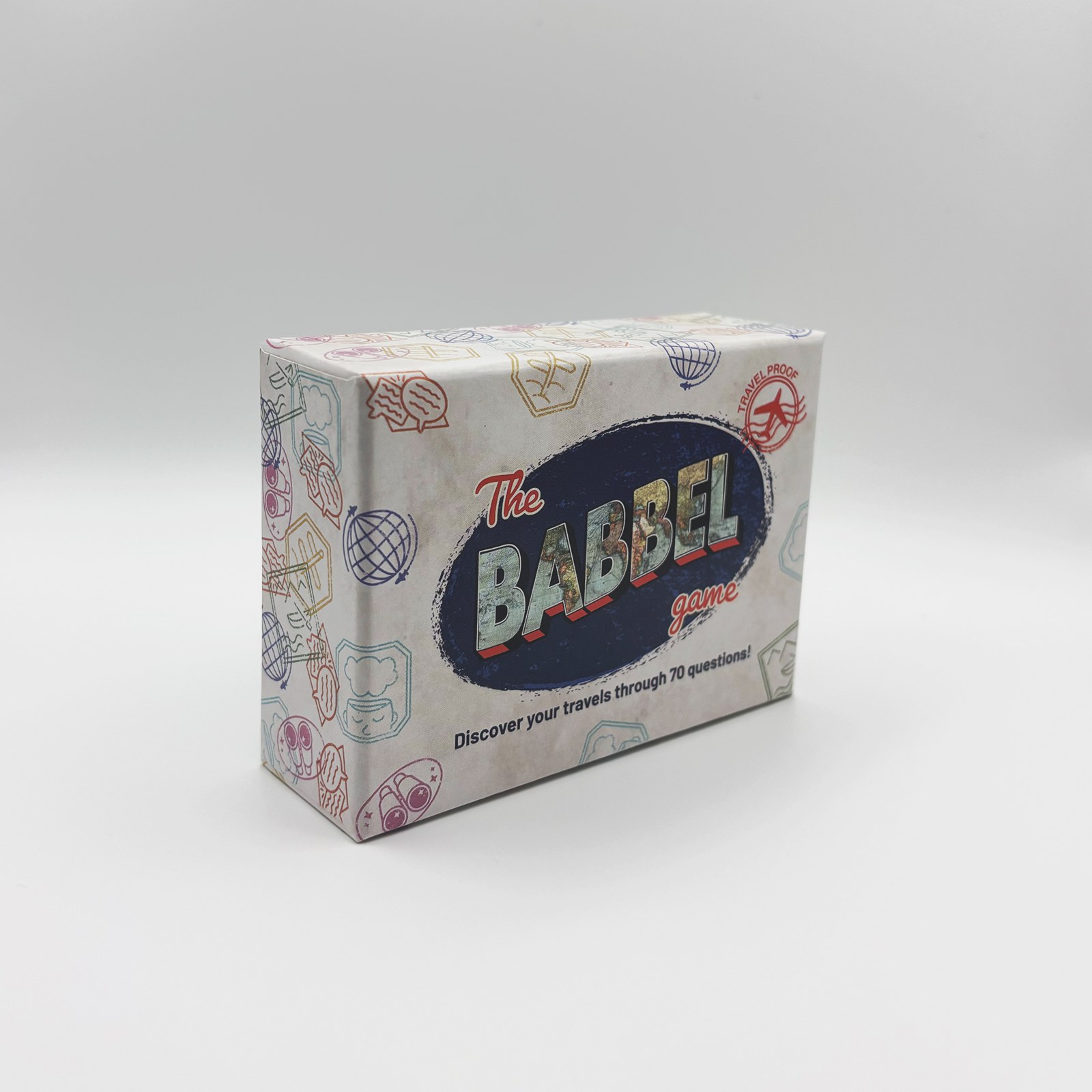 The finished Babbel Game box photographed on a white background